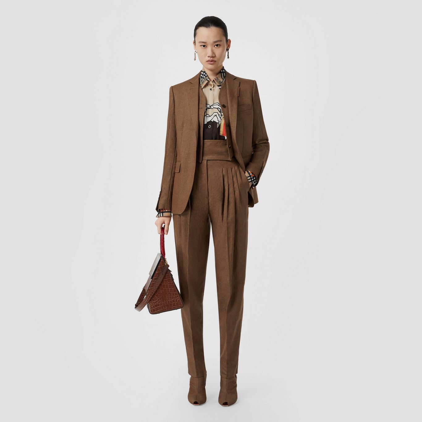 Vest Detail Technical Linen Tailored Jacket